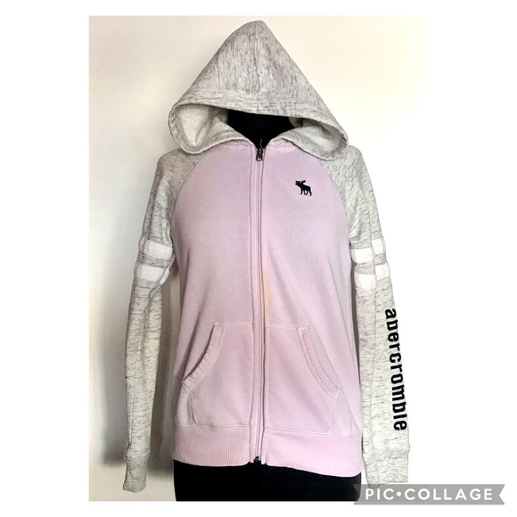 Abercrombie Kids Girls Hoodie Size 15/16 Lavender with Powder Grey Teens Women's - Picture 1 of 6